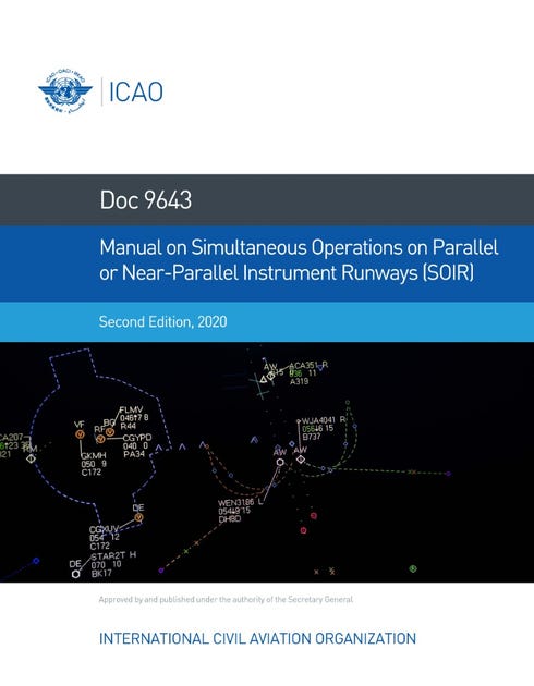 Manual on Simultaneous Operations or Parallel or Near-Parallel Instrument Runways (SOIR) (Doc 9643)