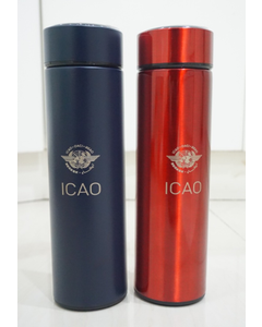 Stainless Steel Vacuum Flask, engraved with ICAO logo 