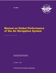 Manual on Global Performance of the Air Navigation System (Doc 9883)