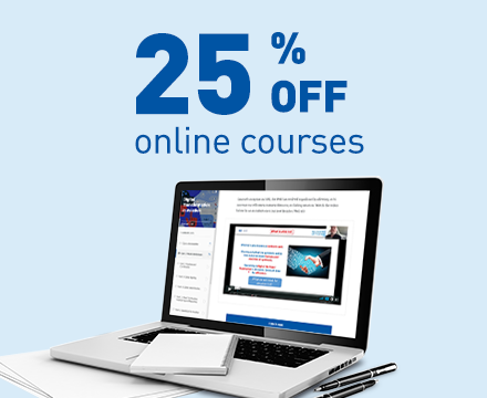 Benefit from our limited time 25% discount on selected online courses